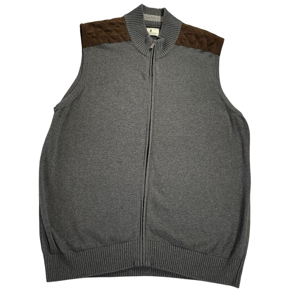 Southern Pines Full‎ Zip Sweater Vest Men's XL Gray Golf Preppy Classic
